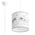 Miniatyrbild 1 av 6: Hängande lampa - Sollux Lighting - Cat 30 - Vit/multicolor - LED - 30x30x95 cm vit/flerfärgad