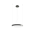 Miniatyrbillede 1 af 6: Sollux Lighting Rio Integreret LED Ring Pendel Loftslampe, Sort, 4000K, 3870lm
