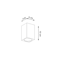 Miniatyrbillede 4 af 6: Loftlampe - SOLLUX - Keke - Eg - 30 cm - GU10 - 40W
