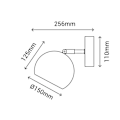 Miniatyrbillede 4 af 4: Væglampe 1XE27 ORBIT D150 BL Metal