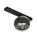 Miniatyrbillede 4 af 6: Emibig FIT Fit Globe loftslampe sort med transparent og sort glasskærm, 1x E14