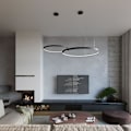 Miniatyrbillede 4 af 6: Sollux Lighting Rio Integreret LED Ring Pendel Loftslampe, Sort, 4000K, 3870lm