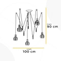 Miniatyrbillede 2 af 6: Loftlampe - Onli - Spider - 5 lys - Sort metal - Moderne design