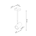 Miniatyrbillede 4 af 6: Sollux Lighting Norano Single spot, sort, 1x GU10