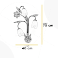 Miniatyrbillede 4 af 4: Væglampe - Onli - SONIA - Design blomst - Glaslampeskærm - 3x E14