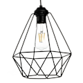 Miniatyrbillede 2 af 5: Plafondlampe - ONLI - BALDO - Rammens i sort metal - Fatning E27 - Moderne design