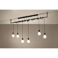 Miniatyrbillede 3 af 6: Pendel SALAMANCA 6 E27 LED Modern Loft BOHO Design Korridor -Sort