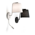 Miniatyrbillede 2 af 4: Væglampe læse lys - Faro - Berni - Hvid - 15W - E27 - Moderne design BLANCO