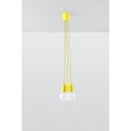 Miniatyrbillede 4 af 4: DIEGO 3 E27 LED Pendel Modern Loft BOHO Design Corridor - Gul - SOLLUX - 3 pærer - E27 - 60 Watt