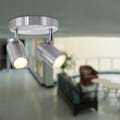 Miniatyrbild 3 av 4: Dubbelstrålkastare - SIENNA - UroundSpot - Borstat stål - IP44 - GU10 - 2x4,6W