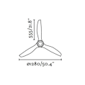 Miniatyrbild 3 av 4: Takfläkt - FARO - DECO FAN 33395D - 128 cm - 6 hastigheter - Mörkbrown trä, matt svart NEGRO
