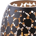 Miniatyrbillede 3 af 4: Bordlampe, sort og guld, udskårne dekorationer, H 23 cm, HANNY