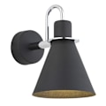 Miniatyrbillede 1 af 3: Argon væglampe BEVERLY Dome Black Structure - Chrome Elements - Contemporary - Design