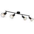Miniatyrbillede 2 af 4: Loftslampe, sort, justerbare spots, L 60 cm, XARA I