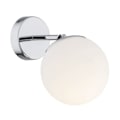 Miniatyrbillede 1 af 2: Argon SATELITE Globe Opal Mat og Krom udendørs væglampe - LED 15W - IP44 Matt opal, krom