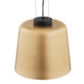 Miniatyrbillede 4 af 6: Pendellampe - Argon - BERKLEY - Gyldent og hvidt dome - Sort struktur - E27