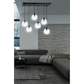 Miniatyrbild 4 av 6: Emibig COSMO Cosmo svart Globe Cluster taklampa med klarglasskärm, 6x E14