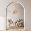 Miniatyrbillede 1 af 4: BOHO pendel i lyst træ - farve: Rød - Sulion - Loftslampe - Rattan Röd