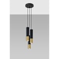 Miniatyrbillede 2 af 6: LOOPEZ Pendel 3P GU10 LED Modern Loft BOHO Design Korridor -Sort/Guld