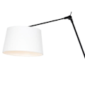 Miniatyrbillede 2 af 4: Sienna Prestige Chic Cylindrisk Pendel Loftslampe Mat Sort, Hvid hør