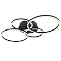 Miniatyrbillede 4 af 4: LED loftslampe, ringdesign, mat sort, L 65,5 cm