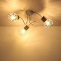 Miniatyrbild 2 av 4: Taklampa, rutmönster, vit, D 60 cm, LUISE