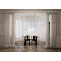 Miniatyrbillede 3 af 4: Suspension LED - FARO - Le Vita - 2 lys - Metal i guld - Frostet glas - 103 cm NEGRO