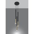 Miniatyrbild 3 av 6: MOZAICA Pendellampa 3p G9 LED Modern Loft BOHO Design Hall -Svart/Guld