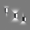 Miniatyrbild 1 av 4: Trädgårdsvägglampa - FARO - Log - LED - Mörkgrå - Utomhus mörkgrå