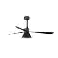 Miniatyrbillede 3 af 4: Loftventilator med lys sort Ø 132 cm AMELIA L CONE 33761-23 Svart