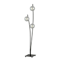 Miniatyrbillede 1 af 4: Hunter Globe flerarms gulvlampe sort med skærm i grafitglas, 3x E14 - Emibig