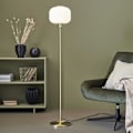 Miniatyrbild 1 av 3: Lampadaire - Markslöjd - Sober - Vitt glas - Mässing - Höjd 140 cm vitt guld