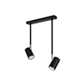 Miniatyrbillede 1 af 6: Sollux Lighting Norano Twin loftspot, sort, 2x GU10
