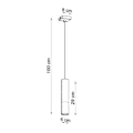 Miniatyrbillede 4 af 6: LOOPEZ 1 GU10 LED Pendel Modern Loft BOHO Design Korridor - Sort/Guld