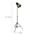 Miniatyrbild 4 av 4: Golvlampa - Sienna - Fyrkantig - Mattsvart - Krom - Stativ - Modern design Svart