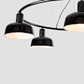 Miniatyrbillede 4 af 4: Loftlampe - FARO - TATAWIN - 5 lyskilder - Satin sort - Moderne design NEGRO