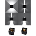 Miniatyrbillede 3 af 6: LUCA sort designer væglampe i aluminium med integreret LED