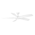 Miniatyrbillede 1 af 4: Loftsventilator - FARO - Cocos - 137 cm - DC motor - LED Varm hvid BLANCO