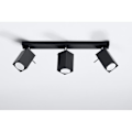Miniatyrbillede 2 af 6: MERIDA 3 LED loftslampe - SOLLUX - Sort - 3 GU10 pærer - LOFT Moderne Design