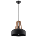 Miniatyrbillede 1 af 6: CASCO E27 LED Pendel Modern Loft BOHO Klassisk Design Korridor - Sort/Træ