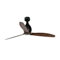 Miniatyrbillede 1 af 2: MINI ETERFAN FARO 32028 Matsort/træ loftsventilator med DC motor NEGRO