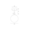 Miniatyrbillede 2 af 2: Plafonnier - Argon - LATINA - Globe - Sort Struktur - Glas - IP44