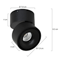 Miniatyrbillede 4 af 4: Sienna Fes BlackDownlight overflademonteret mat sort