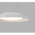 Miniatyrbillede 2 af 4: Ophæng - FARO - Dolmen - Hvid - Metal - Indbygget LED - 40 cm i diameter NICKEL