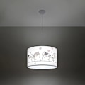 Miniatyrbillede 2 af 6: Sollux Lighting Cat 40 hængelampe vit/flerfärgad
