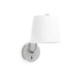 Miniatyrbild 3 av 3: Berni Matt Nickel Lampskärm Vägglampa E27 20W - FARO - 29328 NEGRO
