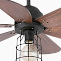 Miniatyrbild 3 av 4: Takfläkt - FARO - Chicago - 91 cm - 3 hastigheter - Integrerad LED-lampa Tek, basaltgrå
