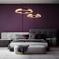 Miniatyrbillede 2 af 6: Maytoni Saturno Moderne integreret LED loftslampe i messing, 3100lm, 4000K