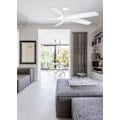 Miniatyrbillede 3 af 4: Loftsventilator - FARO - Cocos - 137 cm - DC motor - LED Varm hvid BLANCO