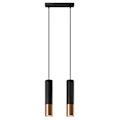 Miniatyrbillede 1 af 6: LOOPEZ 2 GU10 LED Pendel Modern Loft BOHO Design Korridor - Sort/Kobber